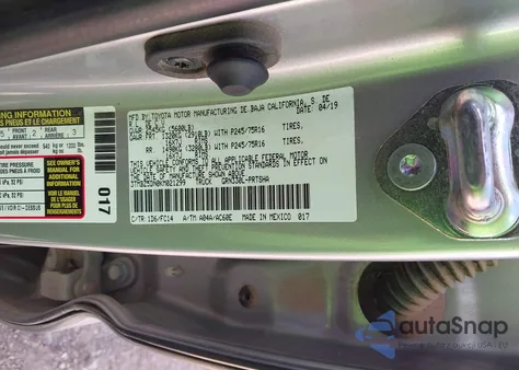 2019 Toyota Tacoma Sr5 z USA, uszkodzony, nr VIN 3TMBZ5DN0KM021299